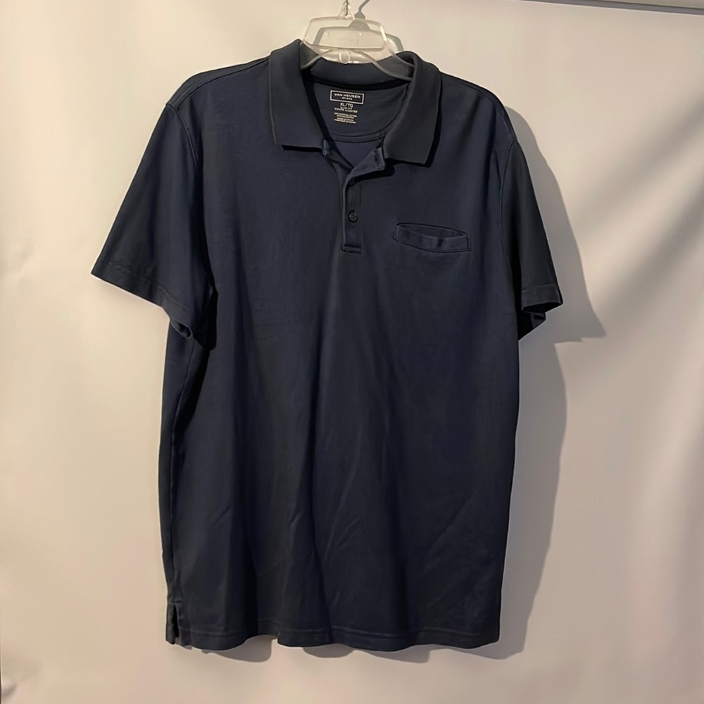 Van Heusen Blue Front Pocket Slim Fit Polo Shirt XL